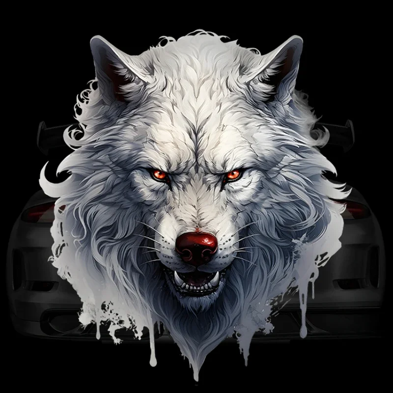 

3D Wolf Totem Motorcycle Decals - Waterproof Vinyl Stickers for Car/Bike Bumper/Tank/Fairings, Scratch-Resistant Car Graphics