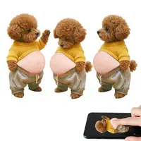 3pcs Big Belly Teddy 3D Stickers Ultra Soft Silicone Car Crash Sticker Door Anti-Collision Sticker For Home And Phone Decoration