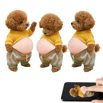 3pcs Big Belly Teddy 3D Stickers Ultra Soft Silicone Car Crash Sticker Door Anti-Collision Sticker For Home And Phone Decoration