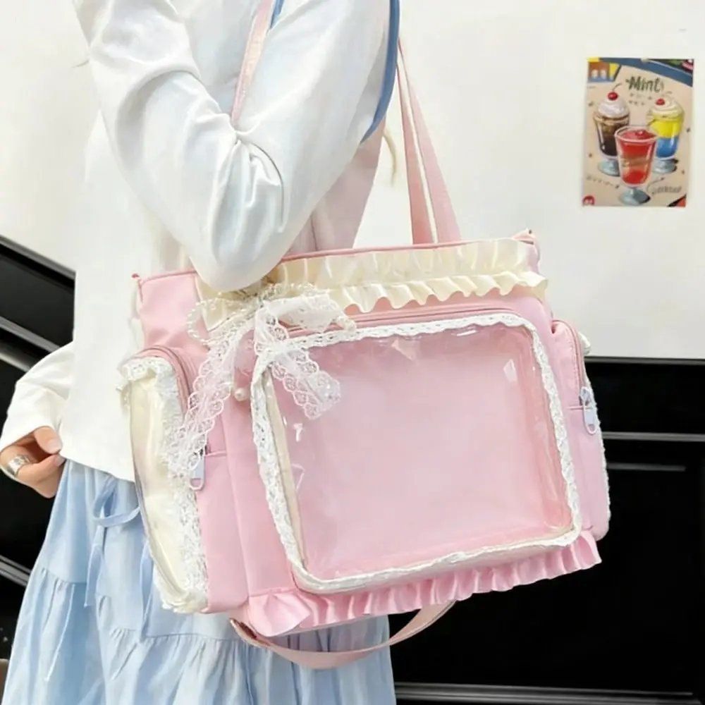 Neue Y2K Japanische Ita-Tasche Transparente Große Umhängetasche Lolita Schultertasche für Damen – Detail 7