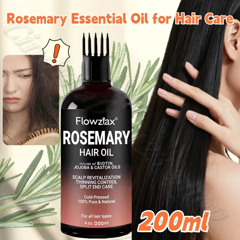 Rosemary Extract Hair Care Essential Oil Nourishing Dry Split Hair Condiment for Improving the Knotting of Dry Hair 200ml