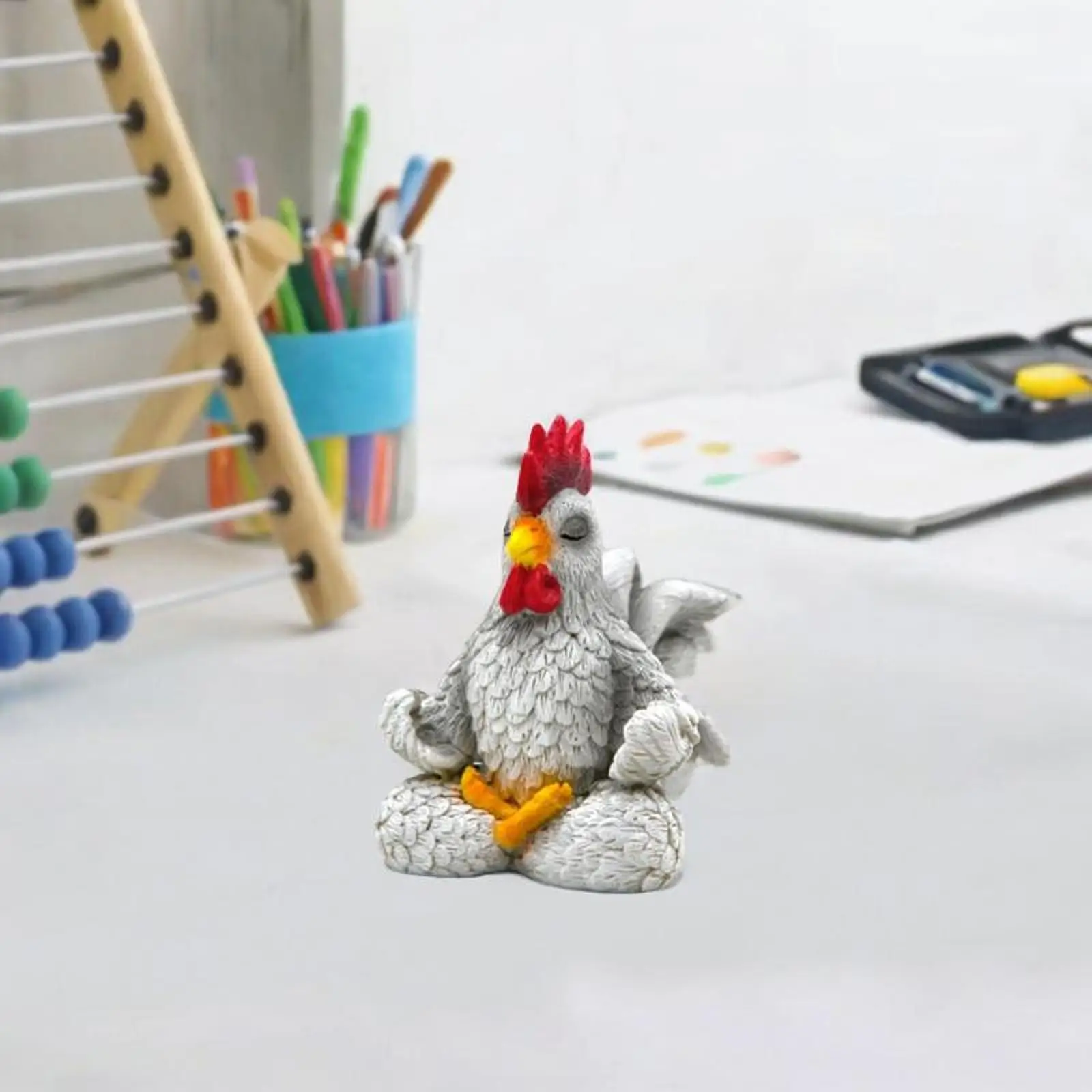 

Rooster Figurine Home Decoration Resin Lifelike Miniature Valentine's Gift