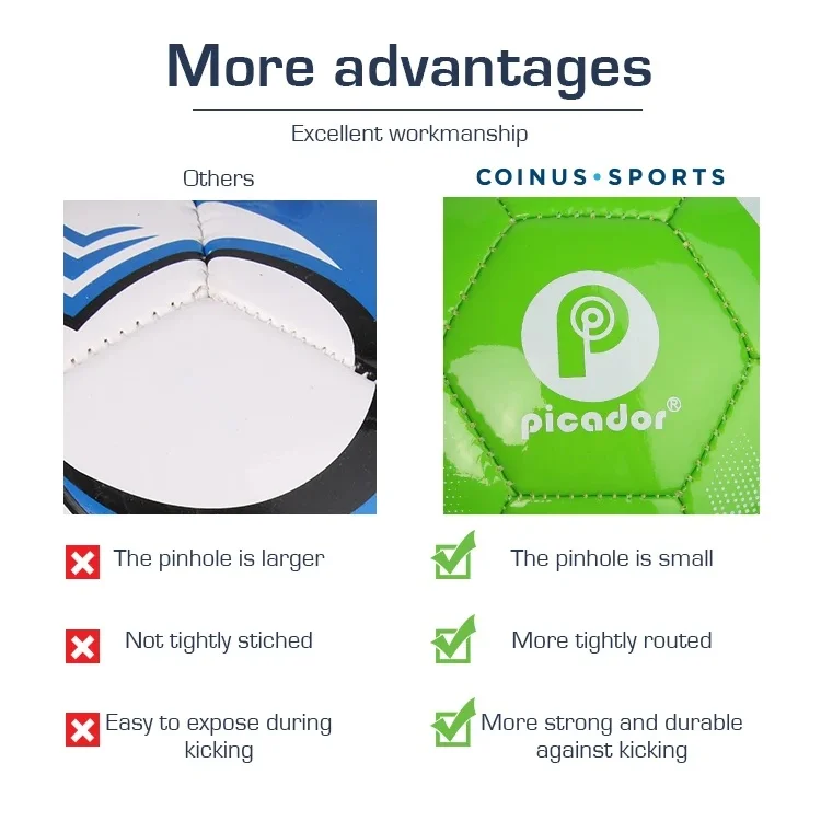 كرات كرة قدم احترافية للتدريب الرياضي مقاس رسمي 5 من مادة البولي يوريثان كرات قدم مخيطة في الهواء الطلق