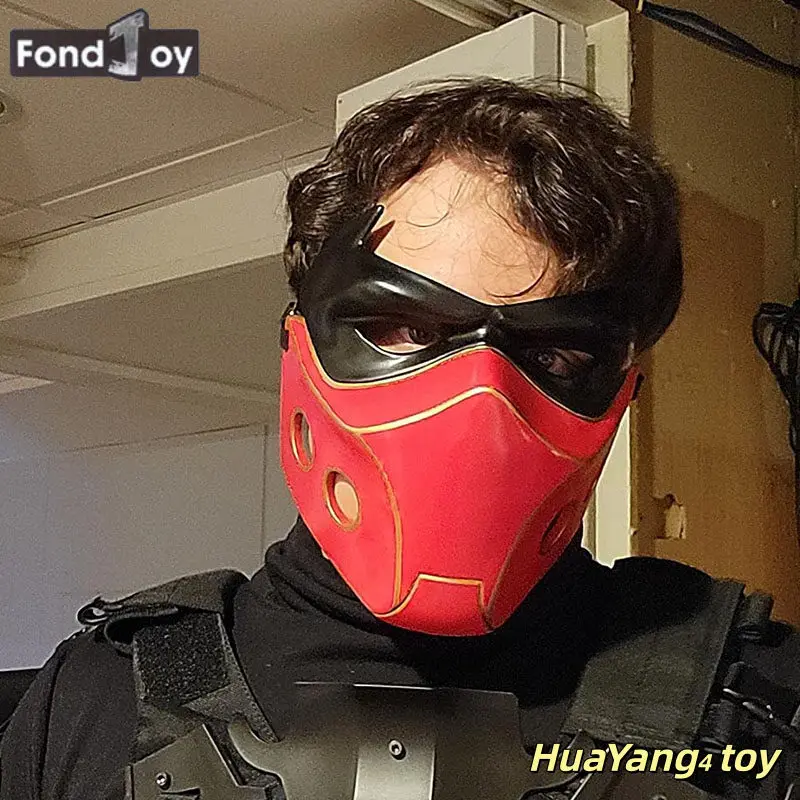 

Fond Joy Newest Red Hood Helmet Batman Robin Mask Fire Demon Helmet Game Toy For Collectors