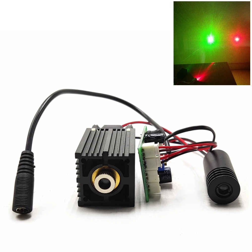 

650nm 200mw Red and 532nm 50mw Green 12V Red/Green Laser Diode Industrial Laser Module