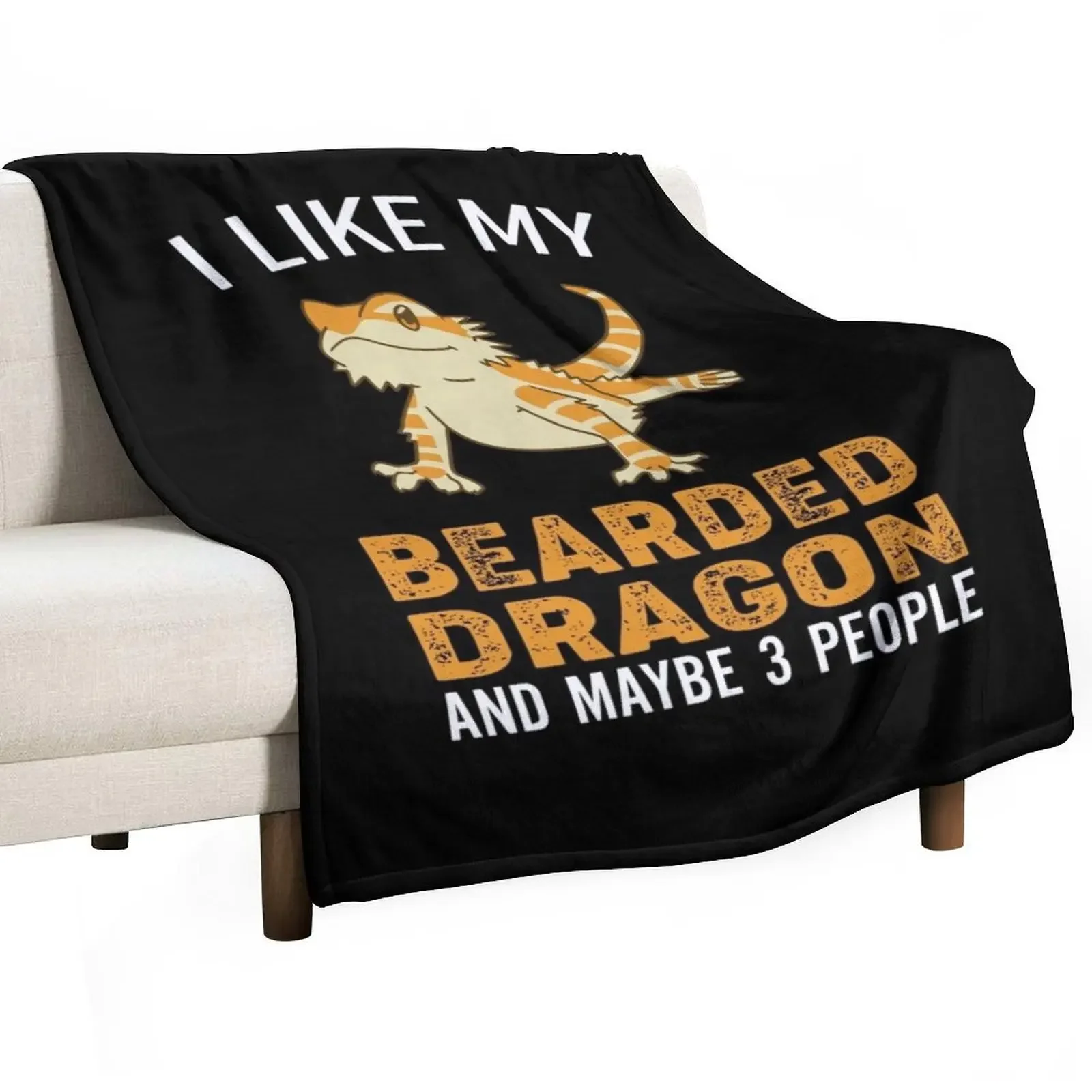 Funny Bearded Dragon Owner Gift Throw Blanket Luxury Brand Retros Warm Nap Blankets