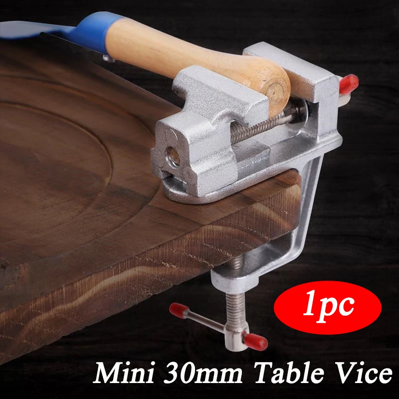 

Мини-настольные тиски из алюминиевого сплава 30 мм, расстояние зажима, портативные деревообрабатывающие ручные инструменты для поделок, DIY проекты, промышленный инструмент
