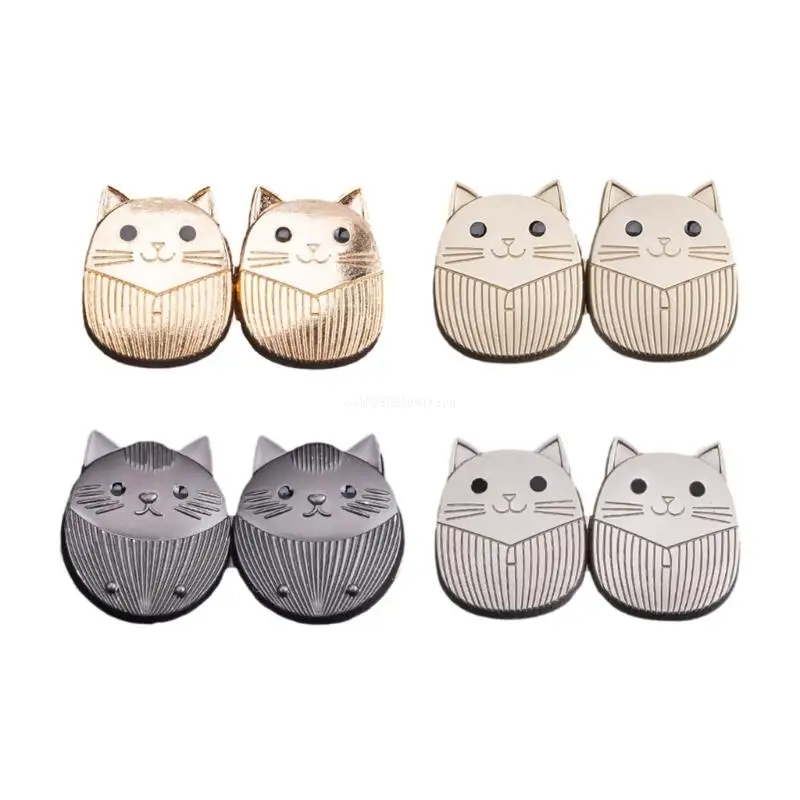 4 Pairs Lovely Cats Waist Buckles Jeans Waist Buckle Trousers Waist Tightener Dropship