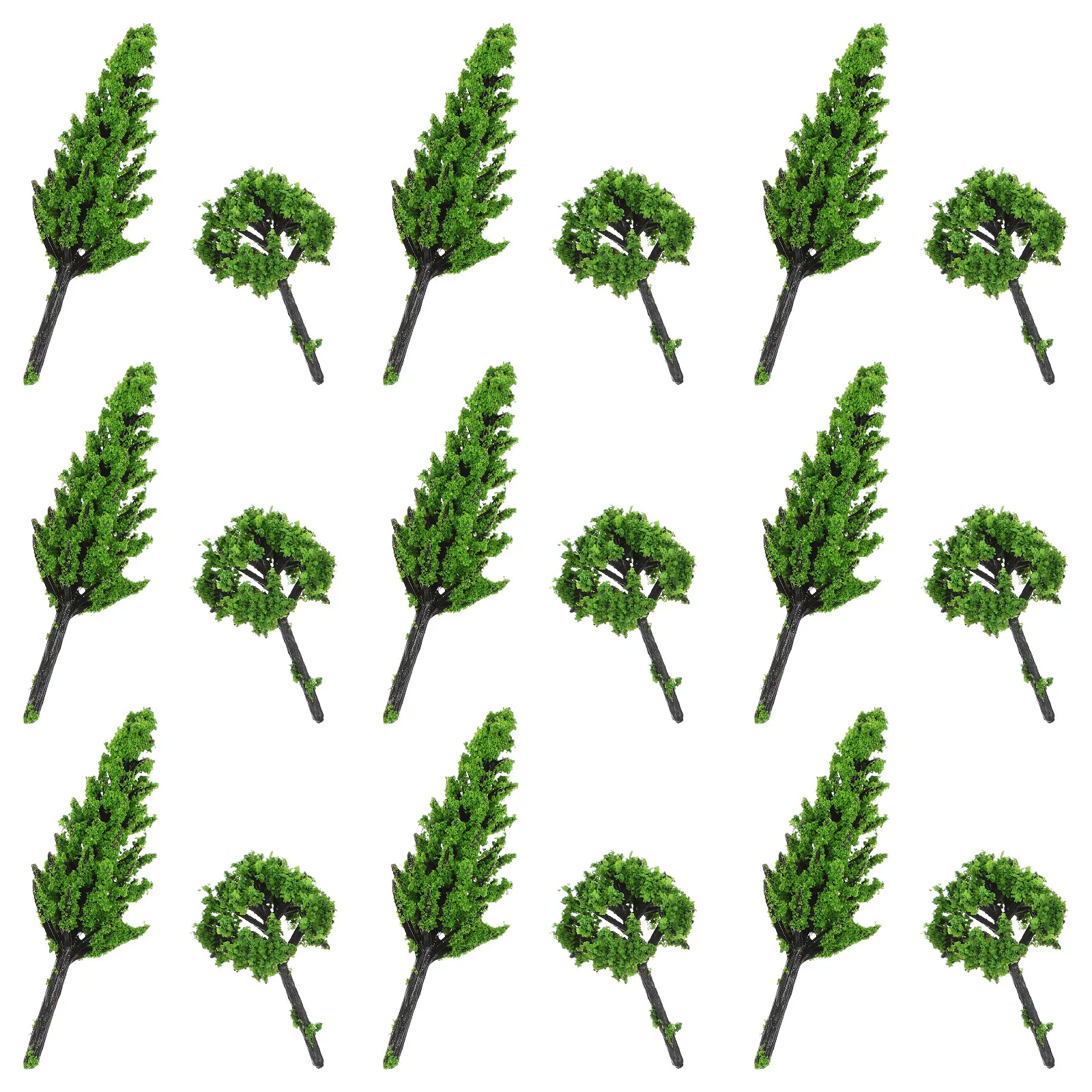 

30Pcs Simulation Tree Ornament Set Artificial Plastic Tree Models for Micro Landscape Fairy Garden Train Railway Decor