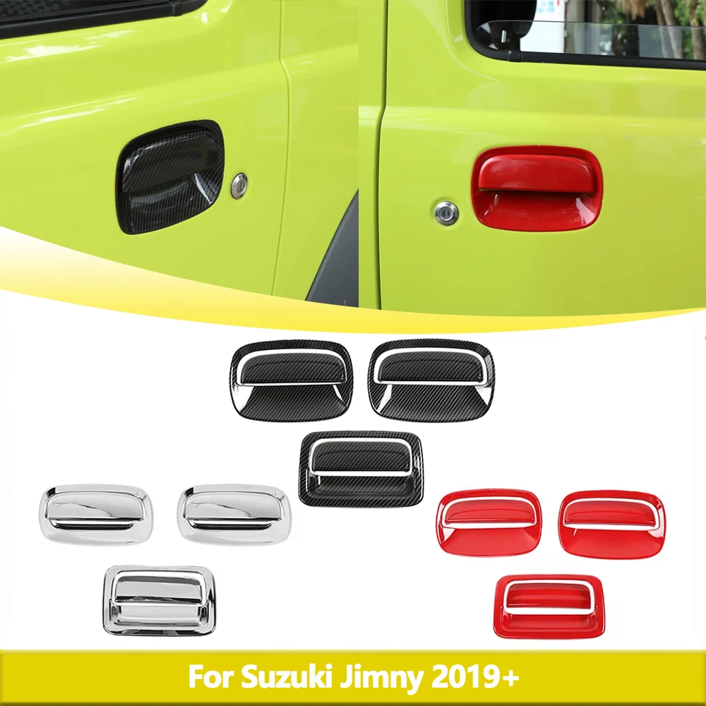 

Задняя дверная ручка декоративная крышка чаши для Suzuki Jimny 2019 2020 2021 2022 2023 JB64 JB74 автомобильный Стайлинг внешние аксессуары