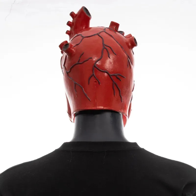 CyHorror corazón máscara Cosplay aterrador Japón Anime Dorohedoro casco sangriento látex cara completa tocado Halloween mascarada fiesta Prop