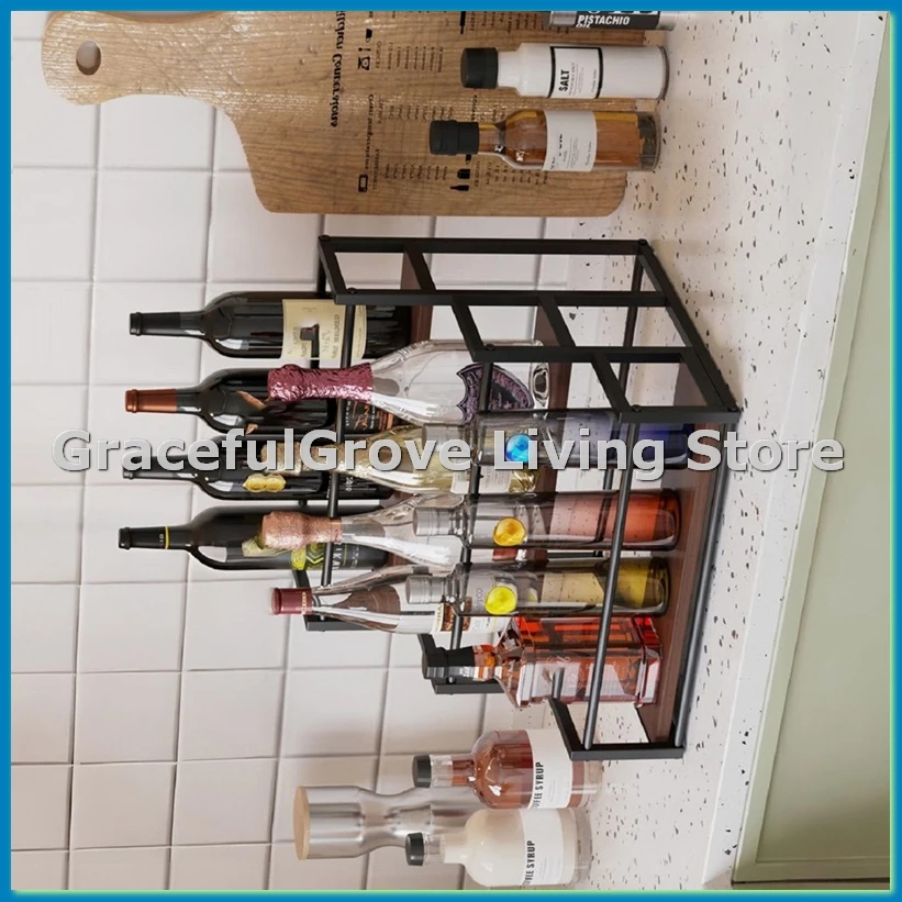 

Coffee Syrup Rack 3-Storey Storage Rack Wine Rack Wine Rack Kitchen Seasoning-ABFB