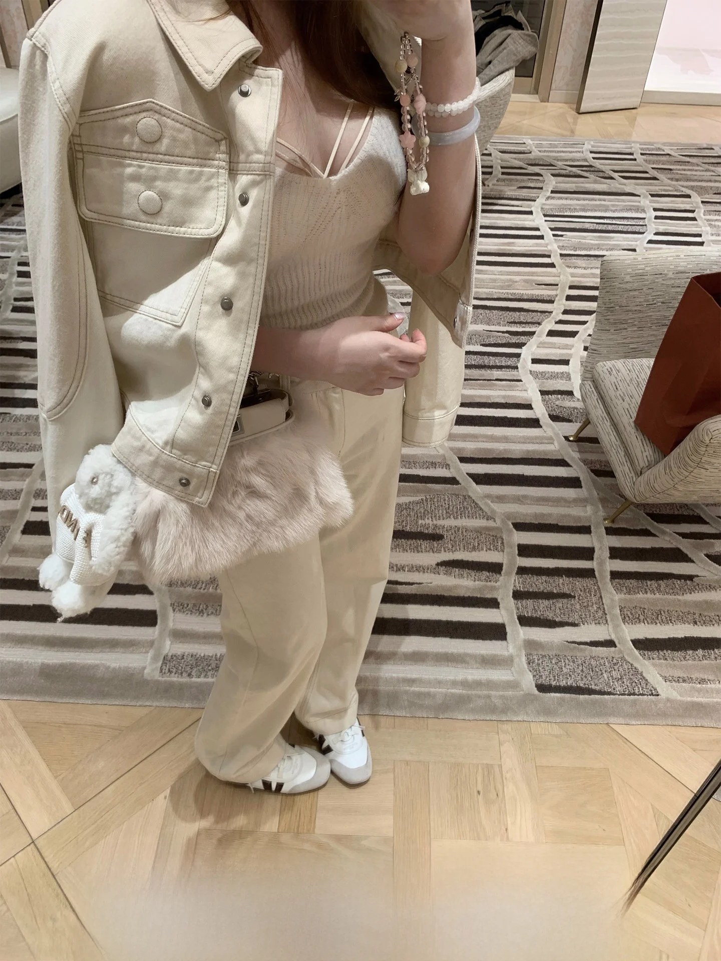 

Ретро джинсовый костюм: прямые джинсы и куртка из денима, осенний универсальный комплект Doggyqin, повседневный, с высокой талией, на молнии, однотонный, женский