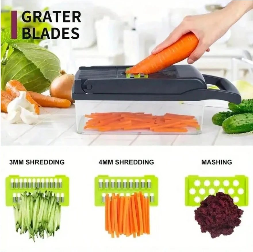 16 In 1 Vegetable Chopper, Professional Onion Chopper, Multifunctional Food Chopper, Kitchen Vegetable Slicer Dicer, Vegetable C