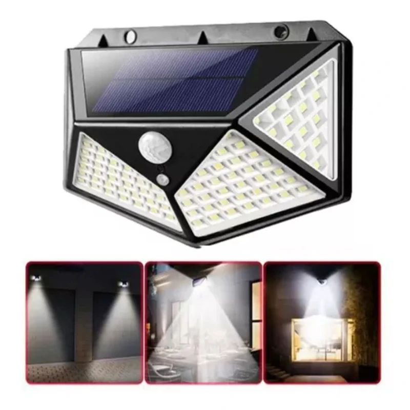 Kit 5 100 Prova Dágua Reflector Jardim Luminarias Solar Luminarias