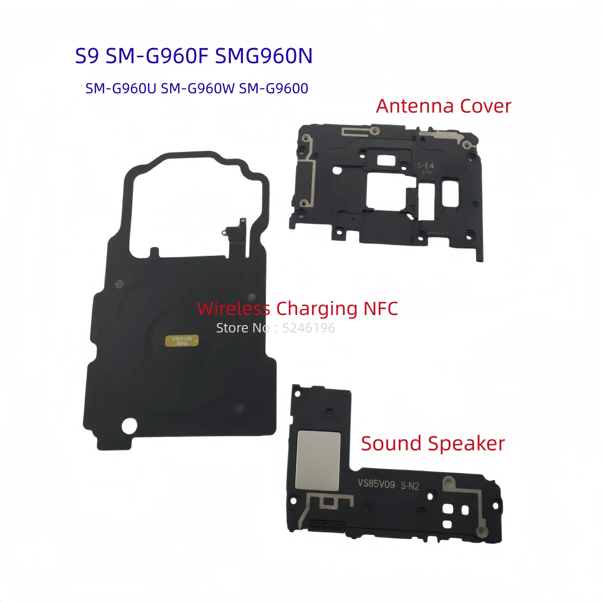 1pcs Wireless Charging NFC+Antenna Cover Bottom Sound Speaker For Samsung Galaxy S9 SM-G960F SM-G960N SM-G960U SM-G960W SM-G9600