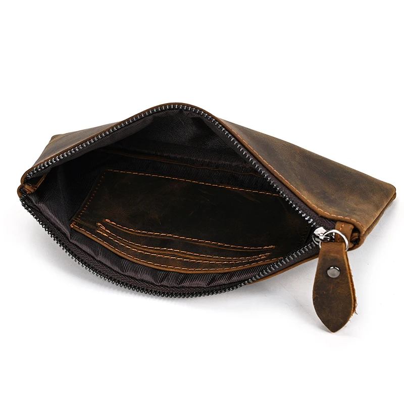 Luufan cuir hommes pochette portefeuille en cuir véritable fermeture éclair affaires hommes sac de jour grande capacité porte-carte sac à main homme téléphone Pouth