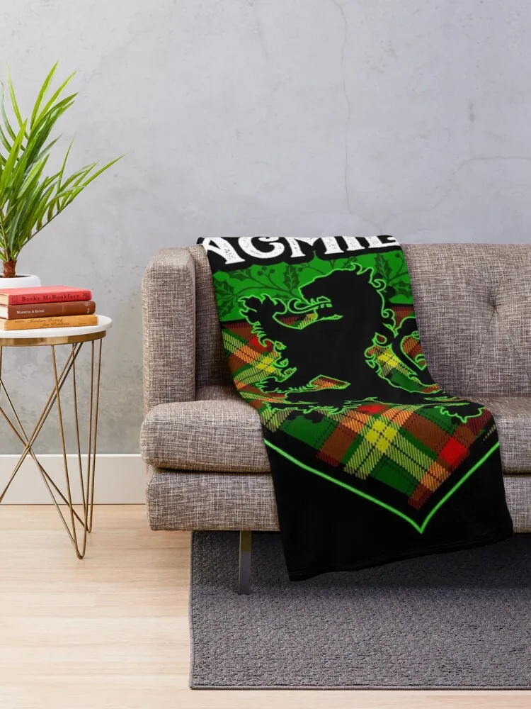 Clan MacMillan Tartan Rampant Lion Celtic Throw Blanket Blankets For Sofas