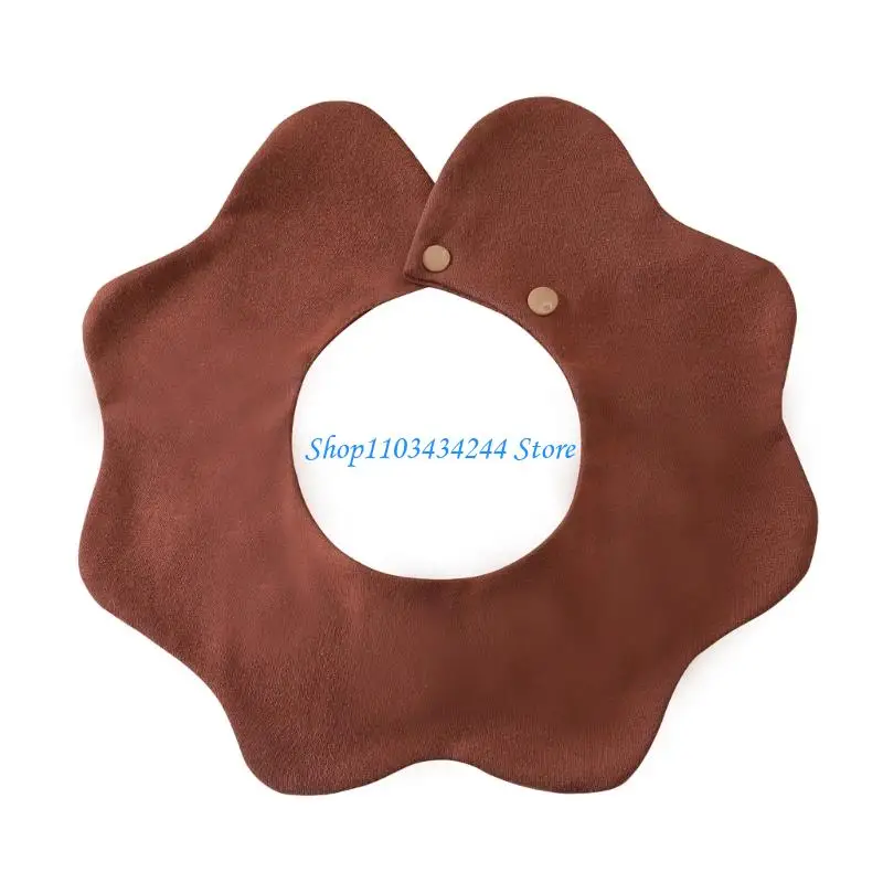 Baby Feeding Bib Solid Color 360 Degree Drooling Apron Adjustable Burp Cloths