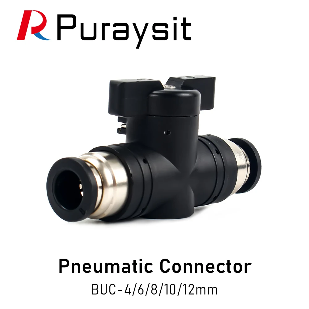 Puraysit Gas Pipe joint manual valve ball valve door switch BUC-4/6/8/10/12mm