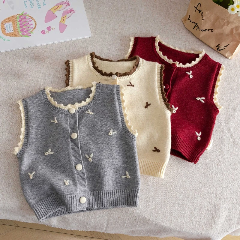 Children's Vest Autumn Clothing 2026 New Girls' Outer Vest Baby Autumn and Winter Knitted Camisole Children's Clothing