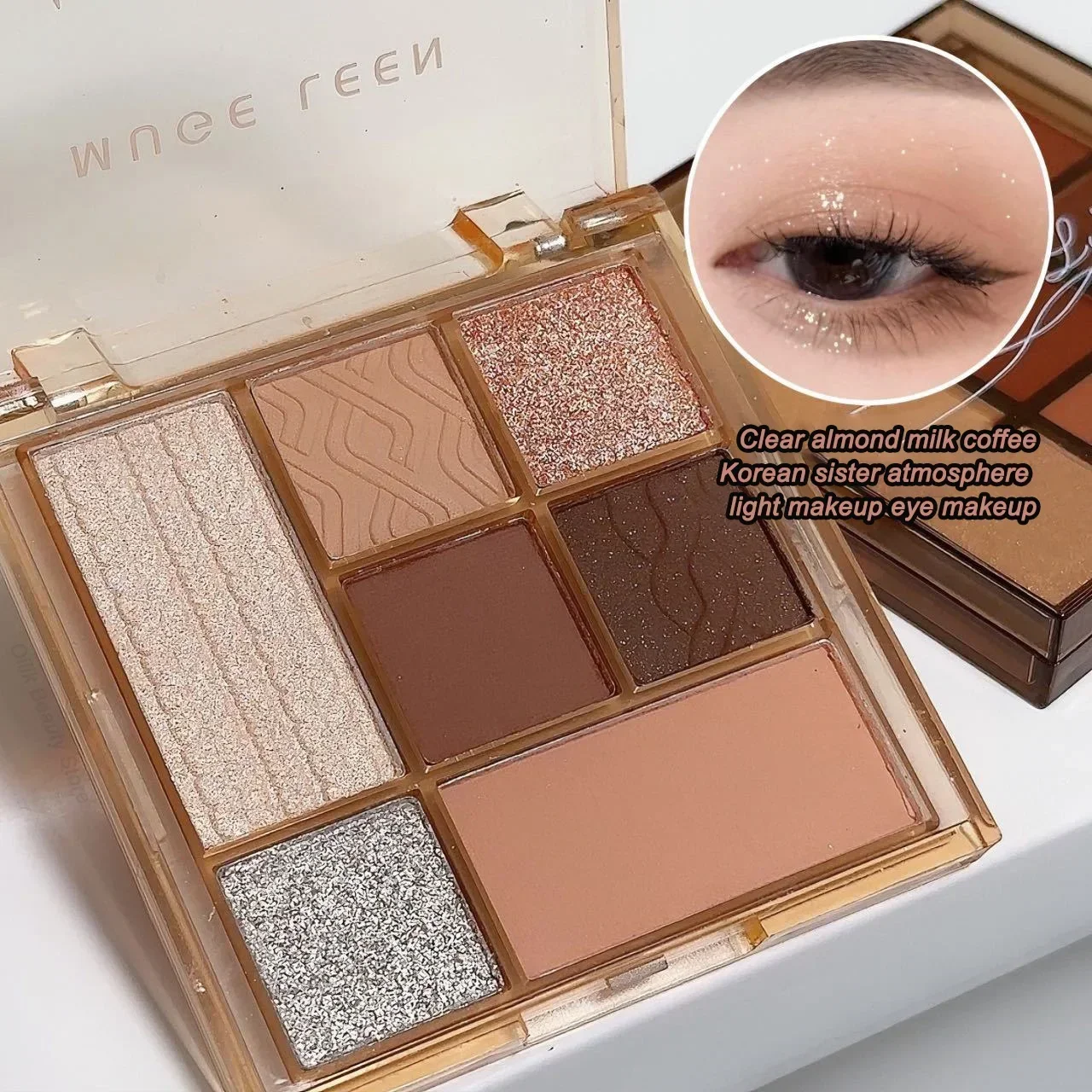 ใหม่ 7 สีอายแชโดว์ Multifunctional Brightening Contouring Eyes Shadow Palette Rose สีน้ําตาลทุกวัน Pigment อายแชโดว์