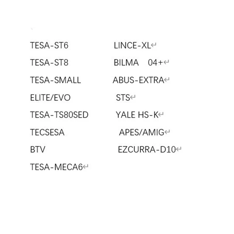 TinFoil s Tin Foil Euro European Model A 15 In 1 TESA-ST6 ST8 MECA6 TECSESA STS BTV EZCURRA-D10  Open  smith