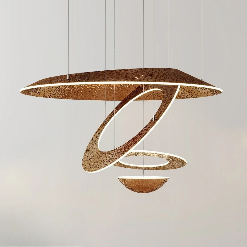 Designer, modern light luxury, all-copper marble chandelier, hotel clubhouse, private room, non-standard tea room, restaurant