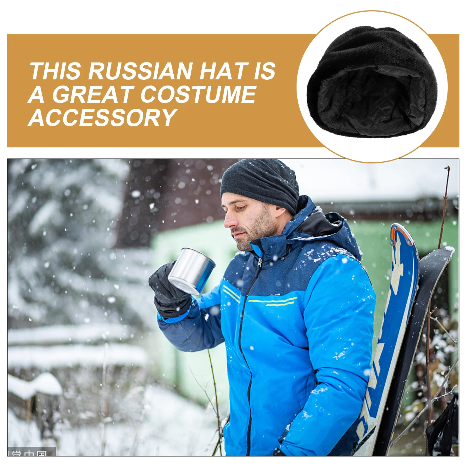 

Russian Faux Warm Beanie Cap Outdoor Casual For Men Winter Accessories Vintage Style Mens Cap Fashionable Gift Mens Outdoor Men
