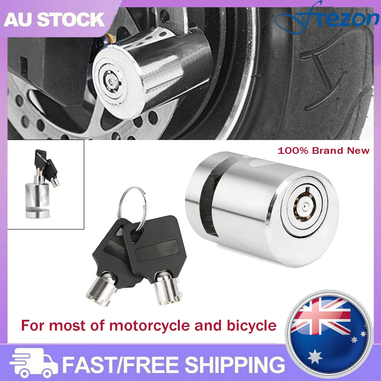 Motorcycle Lock Universal Wheel Lock Disc Brake Lock Anti-Drill For Scooter Rear Wheel Disc Brake