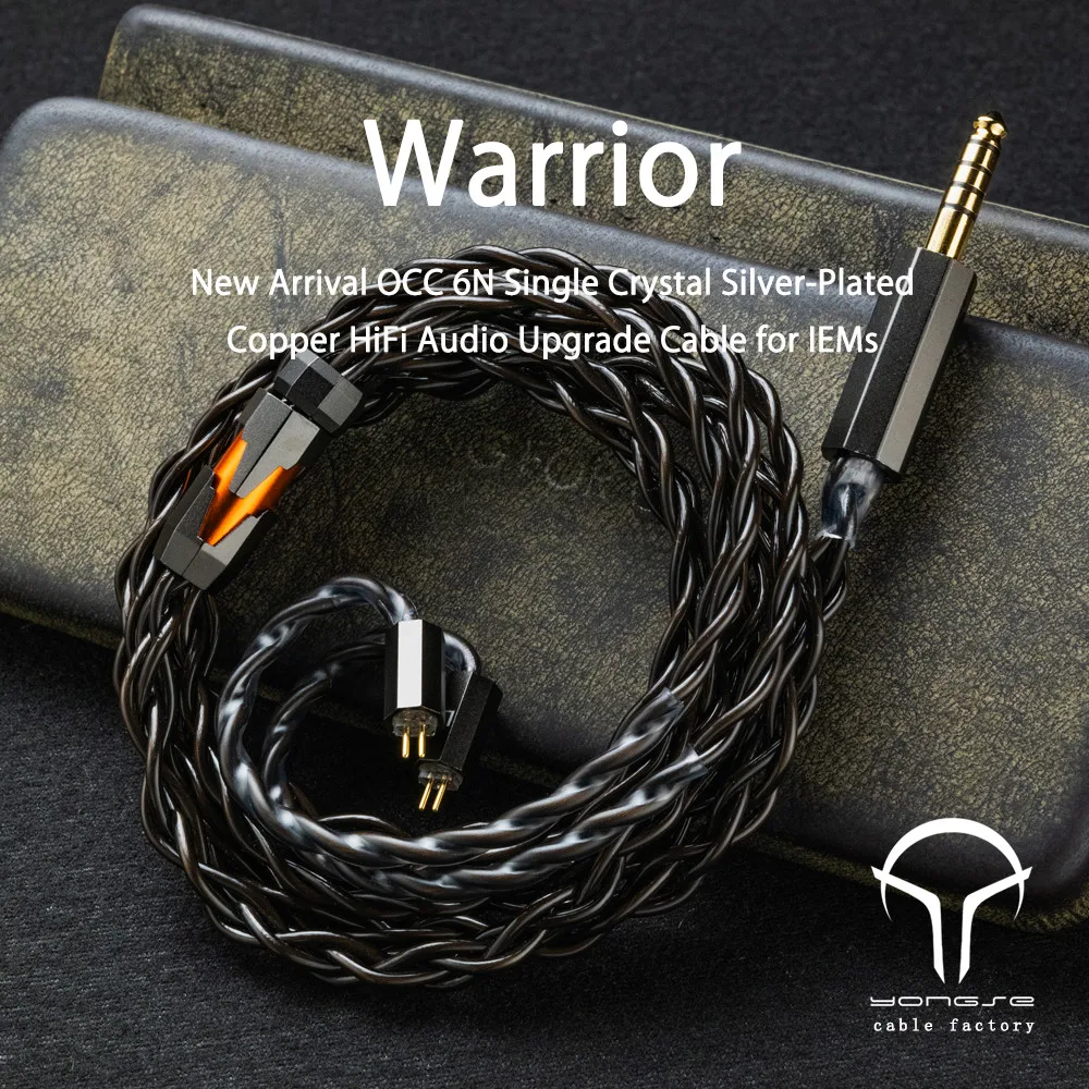 Yongse Warrior OCC 6N Single Crystal Silver-Plated Copper HiFi Audio Upgrade Cable for IEMs 7HZ TANGZU AFUL BQEYZ