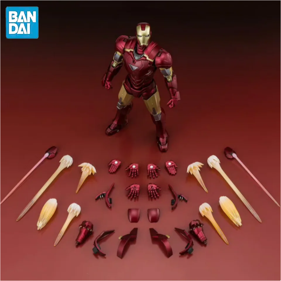 

Original Bandai S.H.Figuarts Iron Man Mk6 The Infinity Saga Marvel Studios Anime Peripheral Collectible Model Figure Gift Toys
