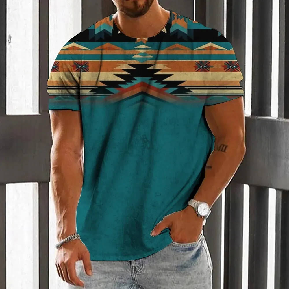 

Vintage Ethnic Style 3D Print T-Shirts Streetwear Men Fashion Harajuku Casual Oversized O-Neck T Shirt Tees Tops Clothing
