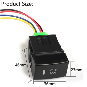 NHAUTP-ON OFF Switch button fog light, Honda Civic, City, Fit Time, CR-V, BR-V, Odyssey Accord, 4-Connect Wire, 5pin, 1pc, 12V 10 Main Sales Switch Honda Fit Air Conditioning - №1