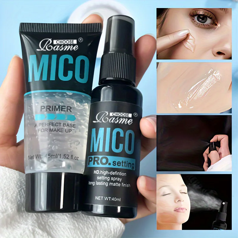 Makeup Set Of Makeup Primer + Setting Spray, Invisible Pore Color Rendering Hold Makeup, For Base Makeup And Makeup Finishing