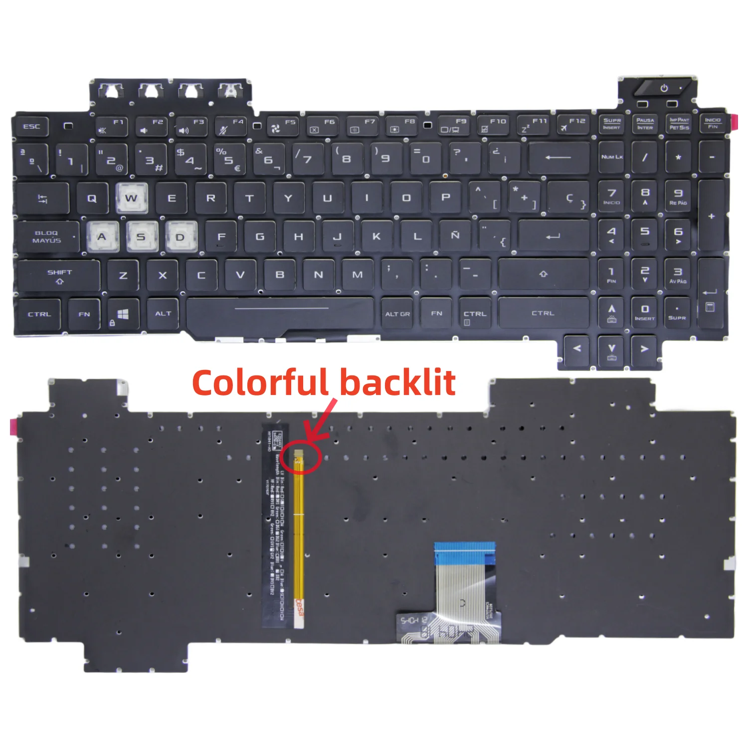 100%New US Keyboard For Asus Tuf FX80  FX86 FX95 FX505 FX504 FX705 ZX80G FZ80 FX80G GL703G English Laptop keyboard Backlit