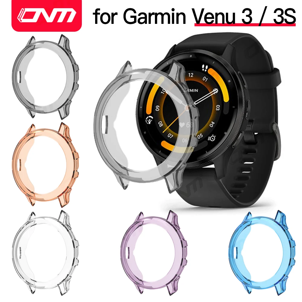 Cover for Garmin Venu 3 /3S Case Accessories TPU Protector Shell for Venu3 / 3S Smartwatch All-around Bumper Protective Case