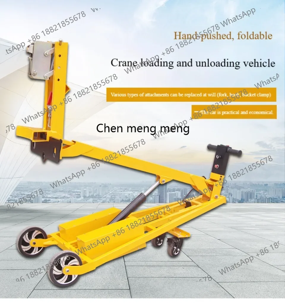 New arrive Mobile Hydraulic Forklift 300-500KG Foldable Hand Pallet Truck For Loading Unloading Drum Lifting Electric Warehouse