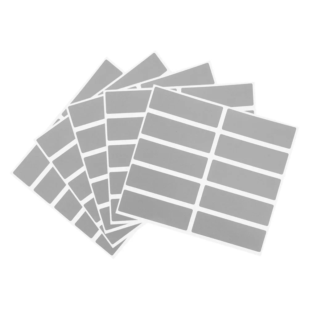 

5 Sets Off Stickers Silver Coating Film DIY Glitter Scratch Off Stickers Labels Reward Cards Game Paper Tickets Artistic Toys