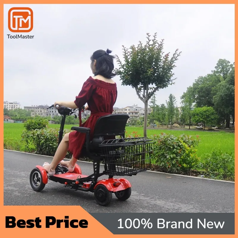 

【New Arrival 】Go For A Ride Disassembles In Seconds Go For A Ride Easy To Carry 4 Wheel Padded Seat Fat Tire Electric Bike