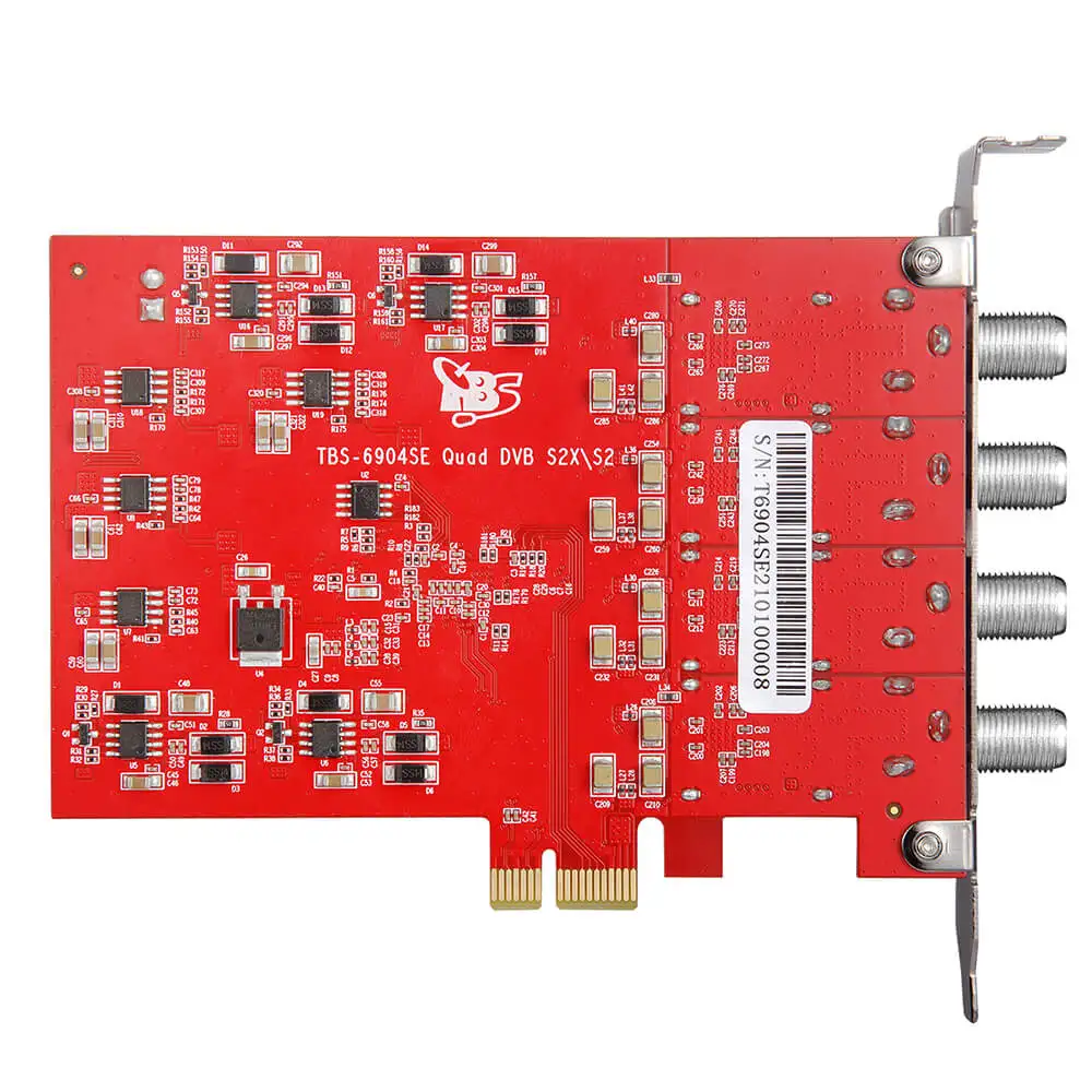 Золотой продавец TBS6904SE DVB-S2X Quad Tuner PCIe Card