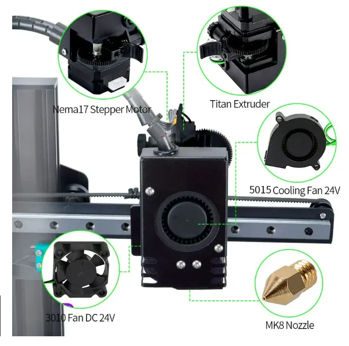 XIAOXI 3D Nema17 Schrittmotor 23mm 0,42 N.m 1,5A 17HS4023 42BGYH 4-Leiter 1,0A 13 N.cm Für CNC-Lasergravurmaschine 3D-Drucker – Detail 10