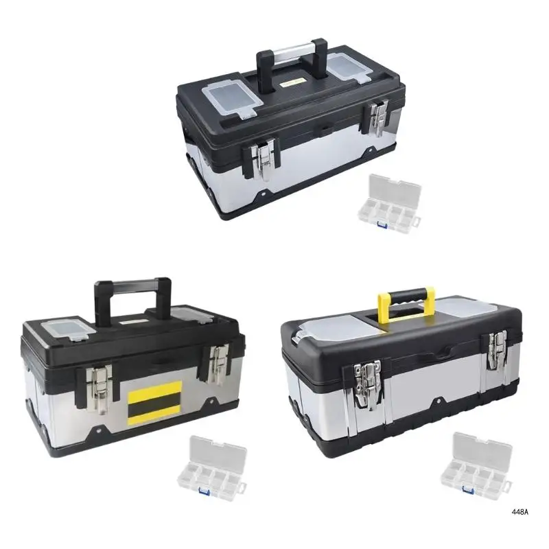 14/17/20inch Tool Box Organizer Box Large Tool Box with Handle Box Mechanic Tool Storage Box Locking Tool Boxes