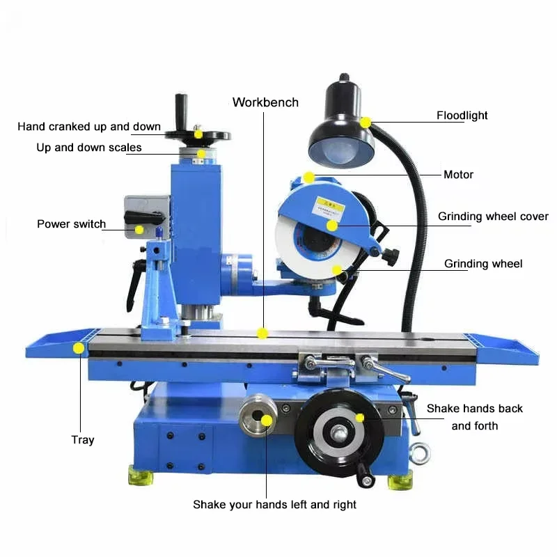 600 Universal Grinding Machine Universal Tool Sharpening Machine Surface Grinder End Mill Cutter Sharpener for Drill Bit 380V