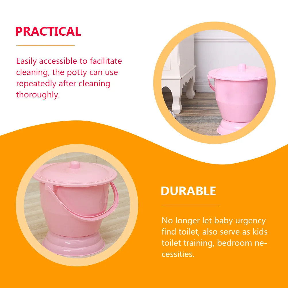 

's Urinal Chamber Pots with Lid Potty Portable Pp Ice Wine Bucket Cube