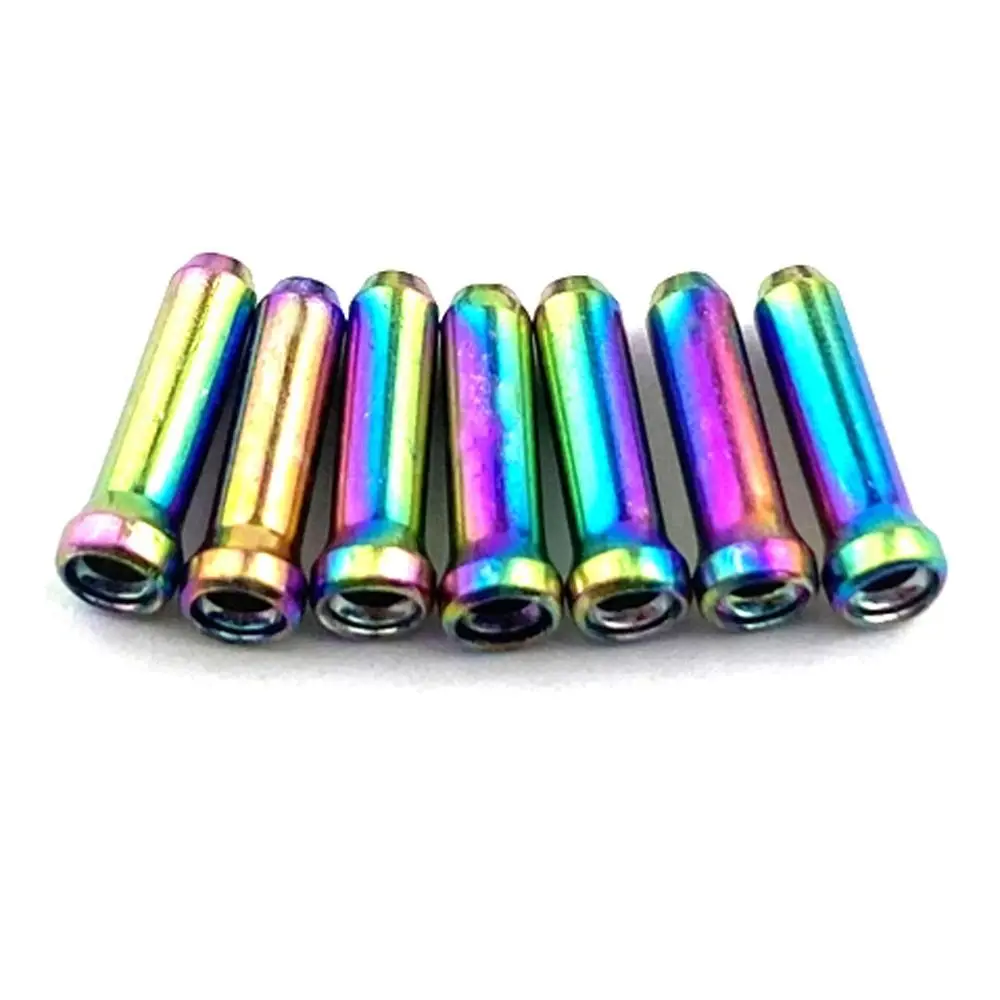 20Pcs Aluminum Alloy Bike Wire End Caps Colorful Durable Line Core Cap Replacement Sturdy Shifter Cable Tips Brake Core Tail