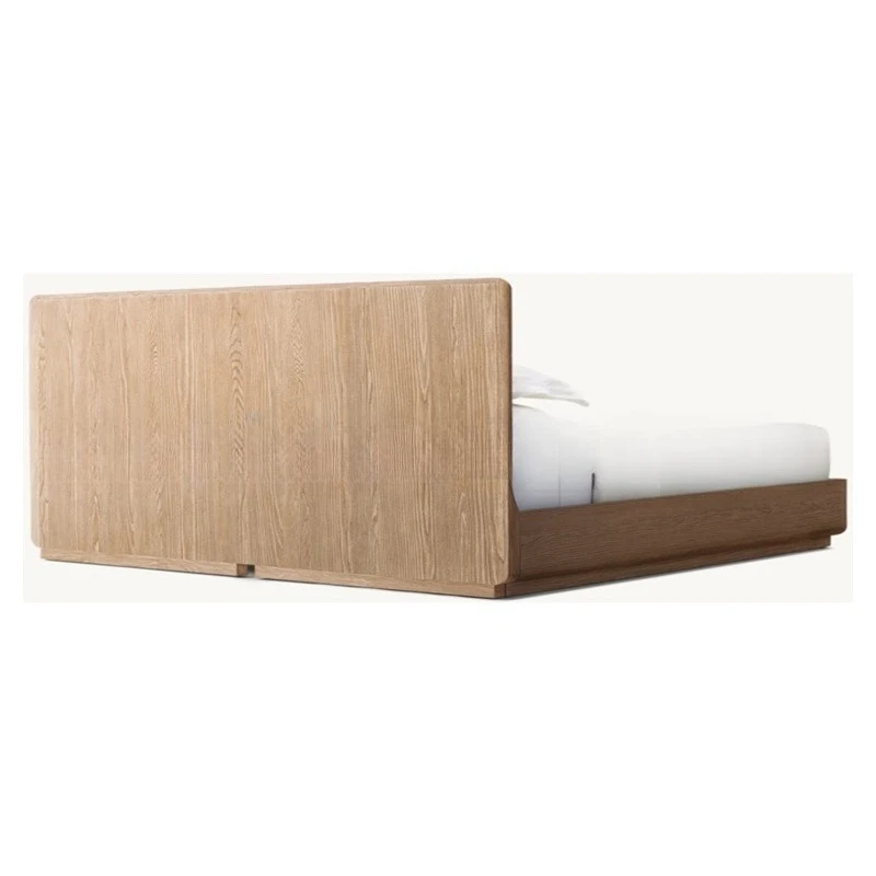 Modern, simple, light luxury, household, solid wood, large bed
