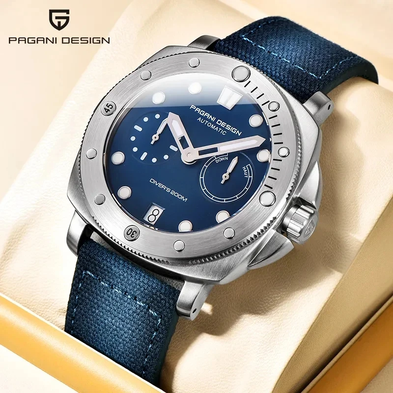 PAGANI DESIGN 41MM New Men\'s Watches Luxury Automatic Mechanical Watch For Men 100M Waterproof Stainless steel Wrist Watch Men 