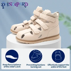 Kids Orthotic Sandals Princepard 2022 Summer Flat Feet Clubfoot First Walking Ankle Support Corrective Shoes Size EU 32-37