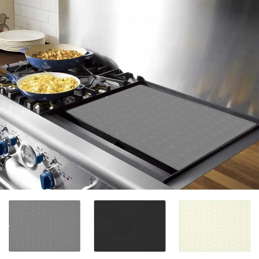 Silicone Stove Mat For Glass Top Stove Anti-Scald Kitchen Drying Mat Glass Cooktop Protector Extra Large Stove Cover Mats 아궁이 매트